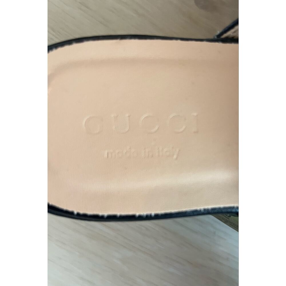 Gucci Princeton Mule Loafers Black Leather Horsebit Sz 41/9/9.5 Designer Slides - Picture 4 of 6